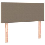 vidaXL Sommier à lattes de lit avec matelas Taupe 120x200 cm Tissu