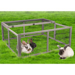 FLAMINGO Clapier pliable avec 2 portes Mel 116x112x45 cm