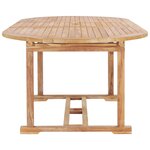 vidaXL Table de jardin extensible 150-200x100x75 cm Teck solide