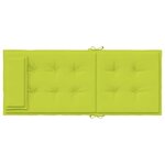 vidaXL Coussins de chaise à dossier haut lot de 6 vert vif