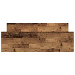 vidaXL Cadre de lit sans matelas vieux bois 150x200 cm bois ingénierie