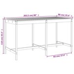 vidaXL Ensemble de bar de jardin 9 Pièces marron miel bois de pin massif