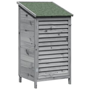 vidaXL Abri de jardin Gris 59 x 56 x 113 5 cm Bois de Sapin Massif