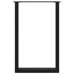 vidaXL Pieds de table de bar en U  2 pièces  noir  60 x 90-91 cm  acier