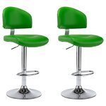 vidaXL Tabourets de bar lot de 2 vert similicuir