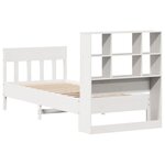 vidaXL Cadre de lit sans matelas blanc 90x190 cm bois de pin massif
