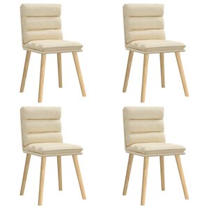 vidaXL Chaises à manger lot de 4 crème tissu