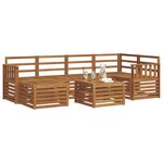 vidaXL Ensemble de canapé d'angle 7 Pièces Naturel Bois d'Acacia Massif