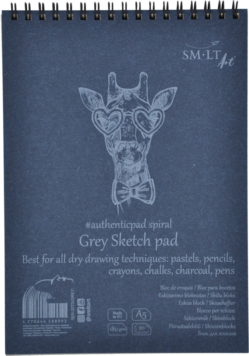 Cartes Haïku SM-LT à Dessin Gris - 14,7x10,6 Cm - 22 Feuilles 325 Gsm - Mini Cartes De Poche Idéales Pour Créer Partout