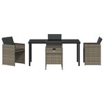 vidaXL Ensemble de salle à manger pour jardin 5 Pièces Gris Poly rotin