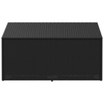 vidaXL Coffre de rangement de jardin Noir 110x50x58 cm Résine tressée