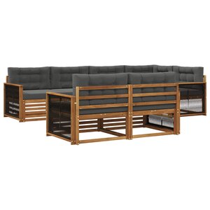 vidaXL Ensemble de canapés d'extérieur 7 Pièces Naturel et Anthracite