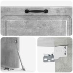 vidaXL Meuble TV mural Gris béton 98 x 41 x 30 cm Bois d'ingénierie