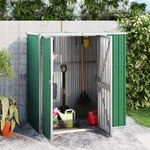 vidaXL Abri à outils de jardin vert 161x89x161 cm acier galvanisé