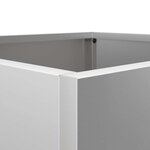 vidaXL Jardinières 2 Pièces argenté 49x47x46 cm acier galvanisé