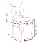 vidaXL Chaise de salle à manger 2 Pièces Marron clair et noir