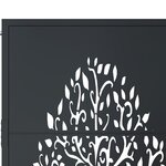 vidaXL Portail de jardin anthracite 105x80 cm acier conception d'arbre