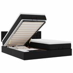 VidaXL Cadre de lit ottoman avec matelas noir 200x200 cm similicuir