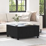 vidaXL Table basse Chêne noir 75 x 75 x 38 cm Bois d'ingénierie