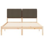 vidaXL Cadre de lit avec tête de lit rembourrée Taupe 160 x 200 cm