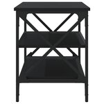 vidaXL Meuble TV Noir 80x40x50 cm Bois d'ingénierie