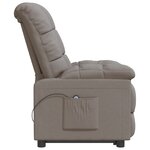 vidaXL Fauteuil inclinable électrique Taupe Tissu