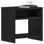 vidaXL Table de chevet chêne noir 40x30x40 cm bois d'ingénierie