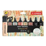 Etui de 8 surligneurs BOSS ORIGINAL NatureCOLORS dont 2 Noirs STABILO