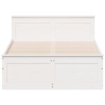 vidaXL Cadre de lit sans matelas avec tête de lit blanc 120x200 cm pin
