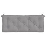 vidaXL Coussins de banc de jardin 2 Pièces gris 120x50x7 cm tissu Oxford