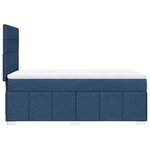 vidaXL Sommier à lattes de lit avec matelas Bleu 90x190 cm Tissu