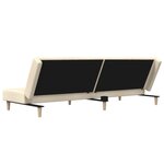 vidaXL Canapé-lit à 2 places crème tissu