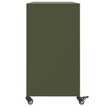 vidaXL Buffet vert olive 100 5x39x72 cm acier