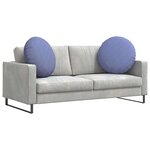 vidaXL Coussins de siège 2 Pièces Bleu denim Ø80 x 29 cm tissu