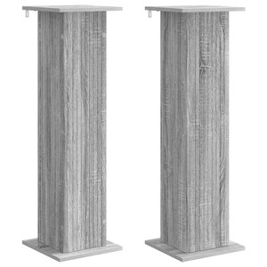 vidaXL Support de Plante 2 Pièces Sonoma gris 30 5 x 30 x 100 5 cm