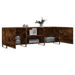 vidaXL Meuble TV chêne fumé 150x30x50 cm bois d'ingénierie
