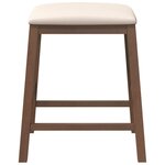 vidaXL chaises de bar avec coussins 2 Pièces marron bois massif d'hévéa