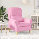 vidaXL fauteuil Rose 76 x 94 x 102 cm Tissu Sharpa