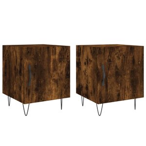 vidaXL Tables de chevet 2 Pièces chêne fumé 40x40x50 cm bois d'ingénierie