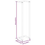 vidaXL Porte-serviette Blanc 25x20x95 cm Acier