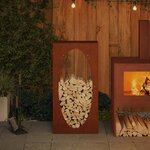 VidaXL Étagère à bois 50x23x100 cm acier résistant aux intempéries