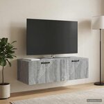 vidaXL Meuble TV mural Sonoma gris 98 x 41 x 30 cm Bois d'ingénierie