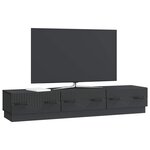 vidaXL Meuble TV avec tiroir Noir 147 x 34 5 x 27 cm Bois d'ingénierie