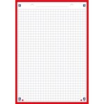 OXFORD - Bloc fiche bristol 2.0 perforé - 14,8 x 21 cm - 30 fiches - 210g - 5x5 - Rouge