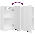 vidaXL Meubles de salle de bain 5 Pièces Blanc Bois d'ingénierie