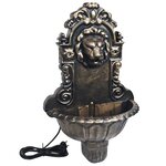 vidaXL Fontaine murale Design de tête de lion Bronze