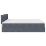 VidaXL Cadre de lit ottoman avec matelas gris foncé 160x200cm velours