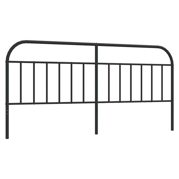 vidaXL Tête de lit métal noir 193 cm