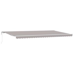 vidaXL Auvent Rétractable 600 × 350 cm Gris clair