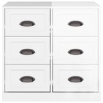vidaXL Buffet blanc brillant 70x35 5x67 5 cm bois d'ingénierie
